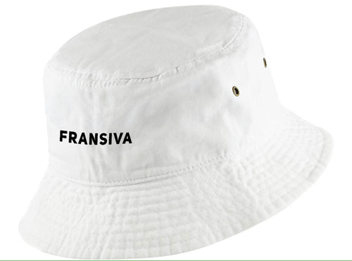 CF text logo bucket hats